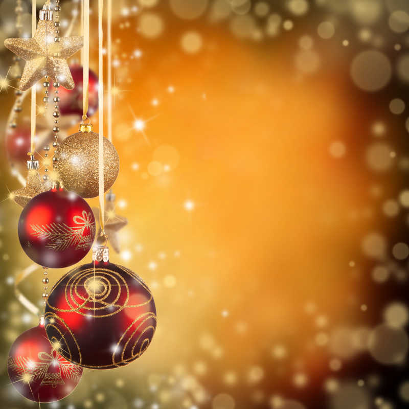 美丽的圣诞铃铛背景