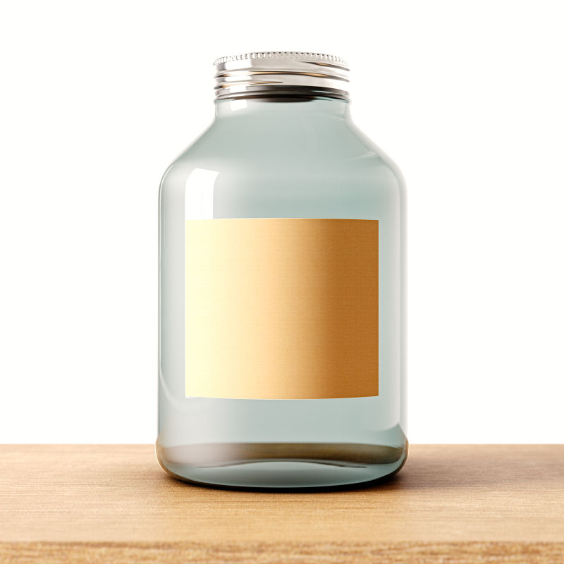 透明的玻璃瓶盖