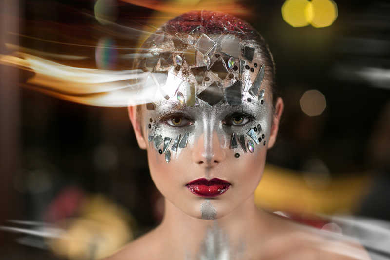 创意化妆效果模特