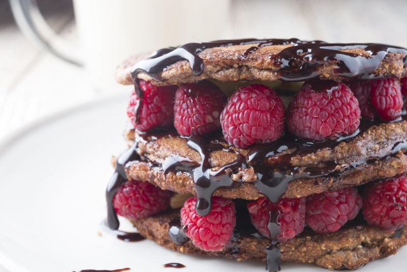 水果巧克力薄饼