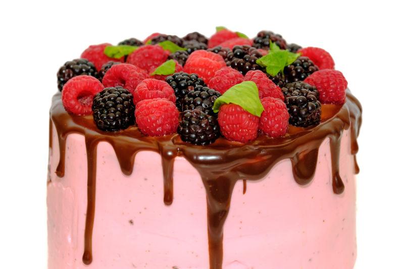 自制水果巧克力奶油蛋糕