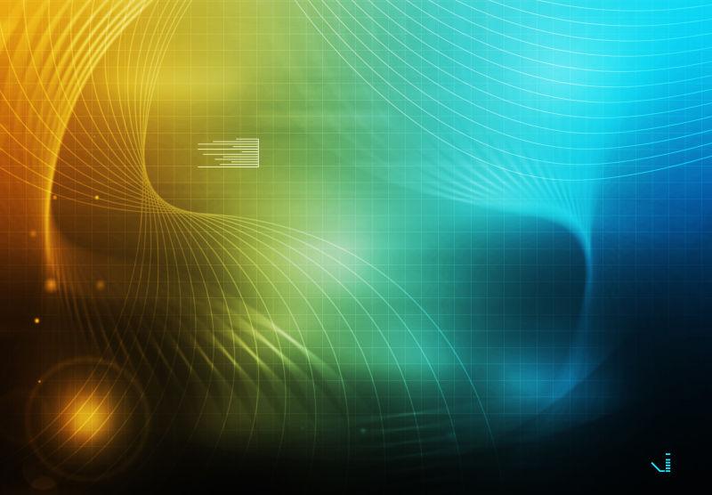 黄与蓝抽象背景