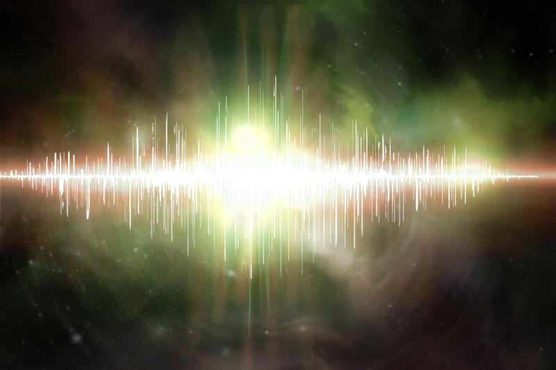 彩色的霓虹灯声波抽象背景