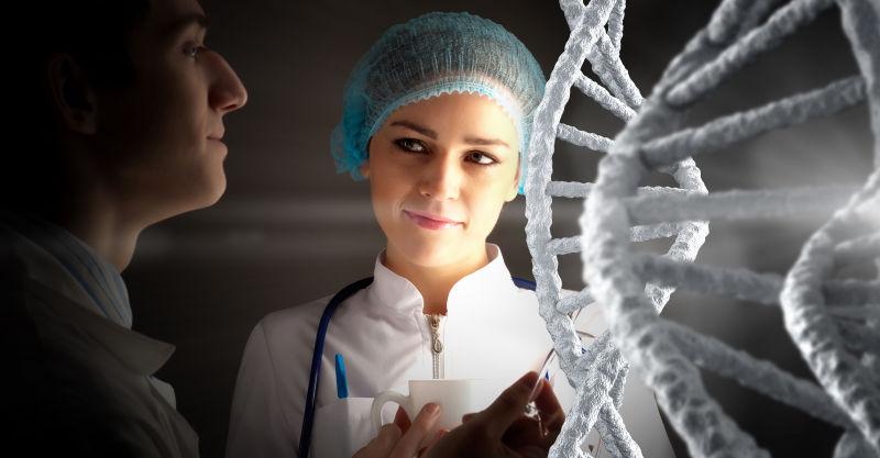美丽的生物女科学家