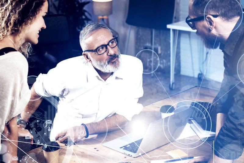 数字屏幕上的虚拟连接图标