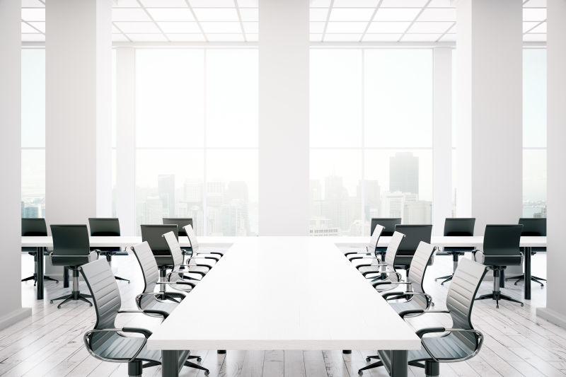 洁白风格的会议室