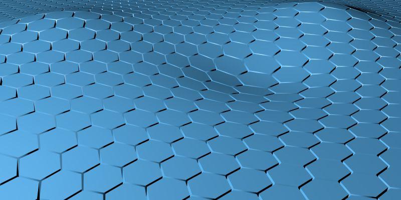 蓝色的六角形几何图案背景