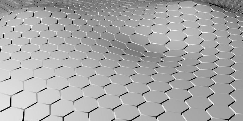 灰色六边形几何背景图案