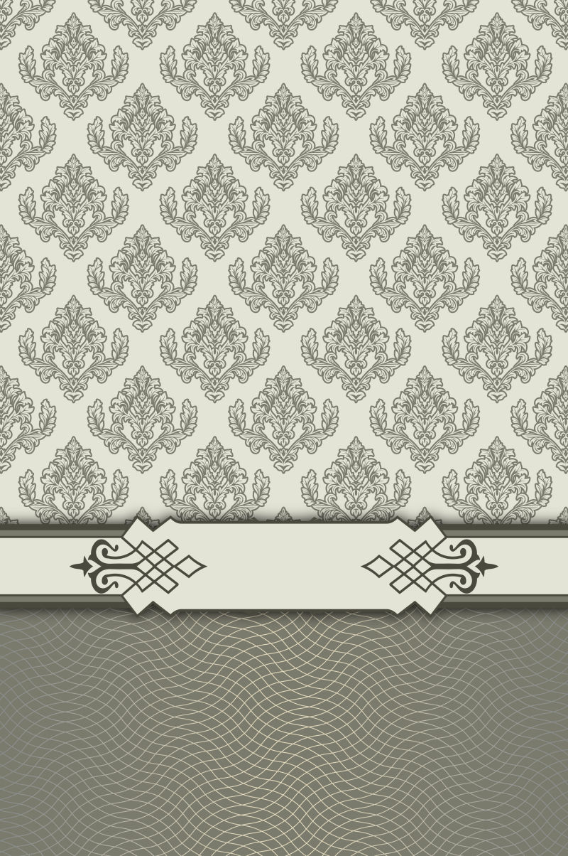 复古装饰花纹的背景墙纸