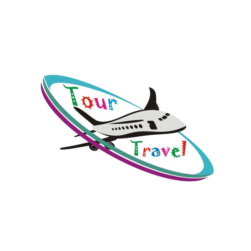 飞机出行旅游的矢量图标设计