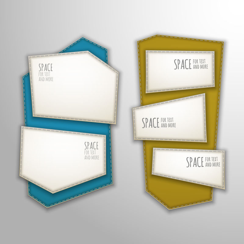 矢量的彩色贴片模板