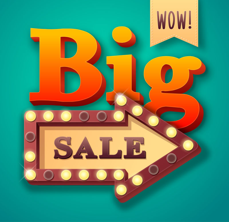 绿色背景下的矢量海报标语设计