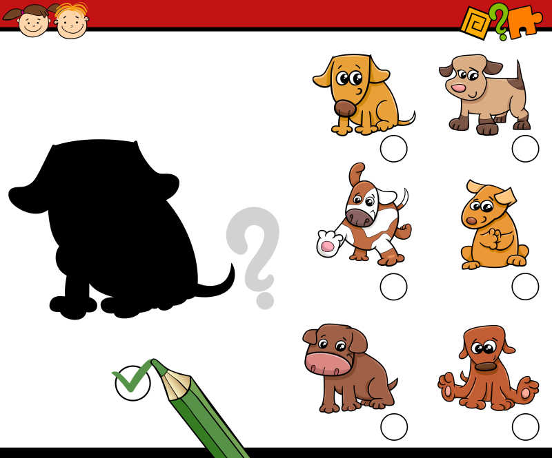 矢量孩子卡通动物教育