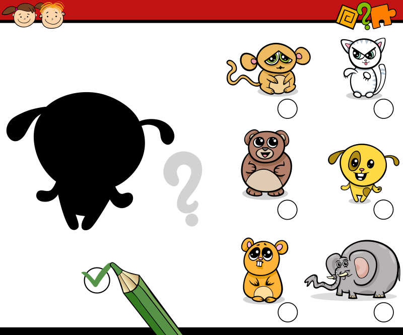 矢量学龄前孩子教育