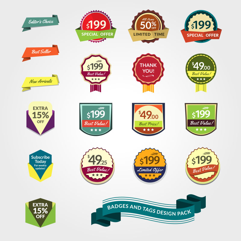 矢量创意标签设计