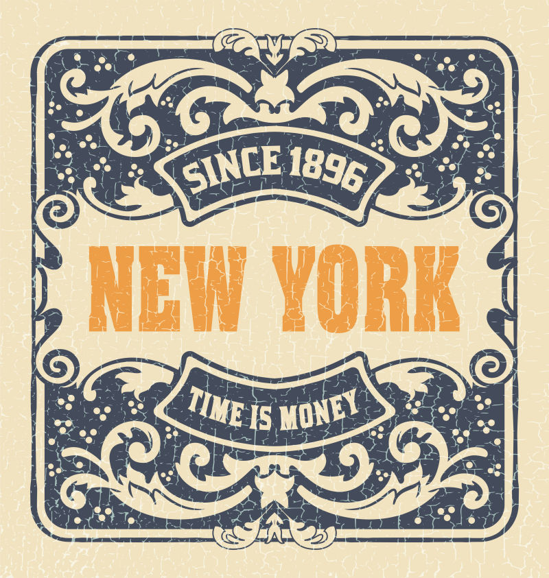 复古风格标签矢量设计模板