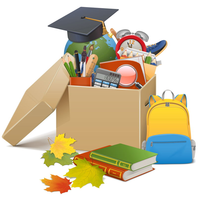 矢量收拾好的杂物图标插图