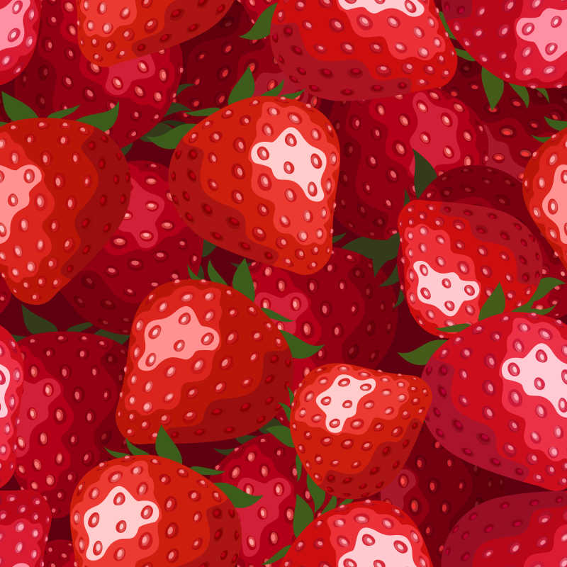 新鲜的草莓矢量背景