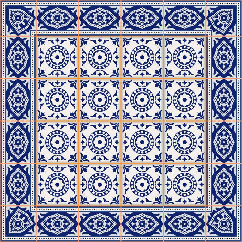 矢量双色装饰的无缝图案背景