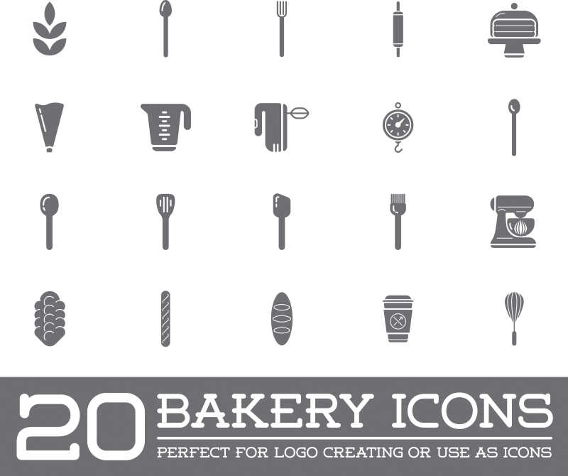 矢量的甜点主题商标设计