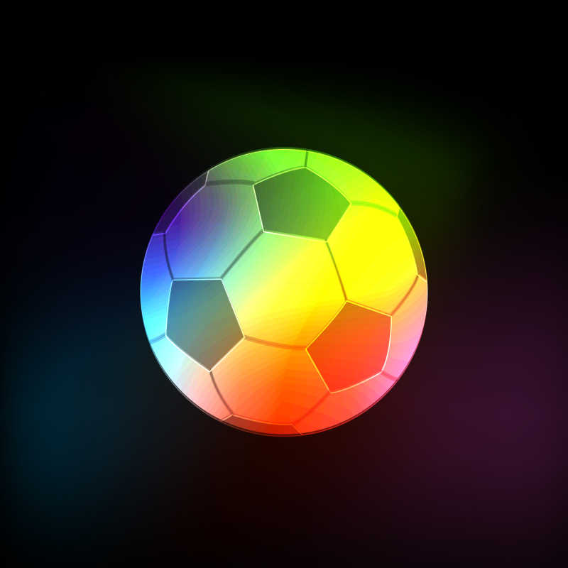 矢量的彩色足球设计